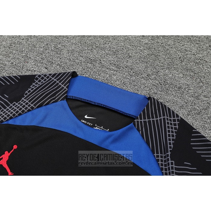 Chandal del Paris Saint-Germain Manga Corta 2022-2023 Negro y Azul - Pantalon Corto